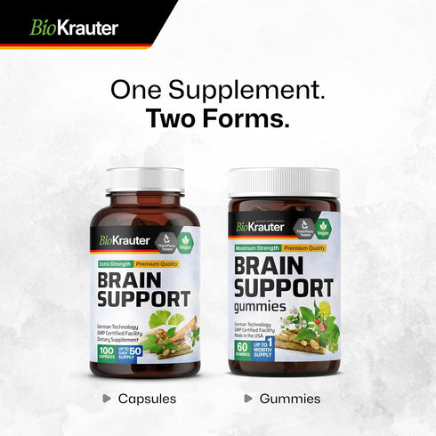 Brain Booster Gummies - Natural Nootropic Focus Supplement - Organic Ashwagandha, Ginkgo Biloba, Bacopa, DMAE, and Vitamins for Memory and Cogniti...