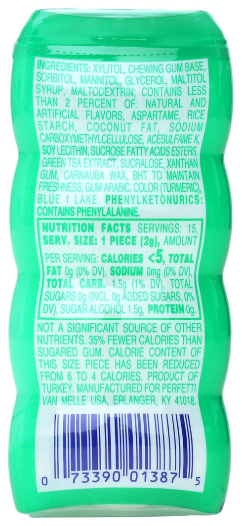 Mentos Pure Fresh Sugar-Free Chewing Gum with Xylitol, Spearmint, Non Melting, 15 Piece Bottle...