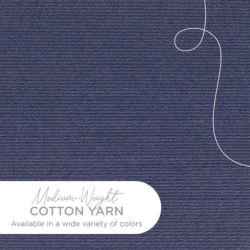 Lion Brand Yarn (1 Skein) 24/7 Cotton® Yarn, Denim, 558 Foot (Pack of 1)......