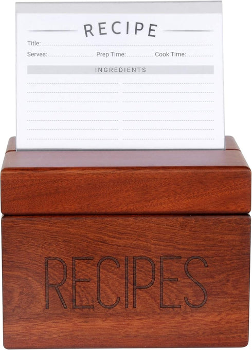Modern Recipe Cards (Set of 60) - 4x6” Double Sided Premium Thick Card Stock w/Bonus Measuring Chart and PVC Card Protector (4 x 6 inches)...