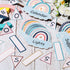 Gueevin 72 Pcs Boho Classroom Jobs Bulletin Board Set Rainbow Bulletin Board Cutouts Classroom Jobs Chart Teacher's Helper Chalkboard Decor for Ba...