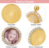 OIIKI 18pcs Rhinestone Round Shape Bezel Pendant Trays with Glass Cabochons and Lobster Clasps Chains Set, 3 Colors Necklace Kit for DIY Crafts Je...