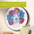Bucilla Watercolor 6" Stamped Embroidery Kit, Flower Power, Includes 4-Color Printed Fabric, 6" Hoop, Embroidery Floss, Needle, and Instructions, ...