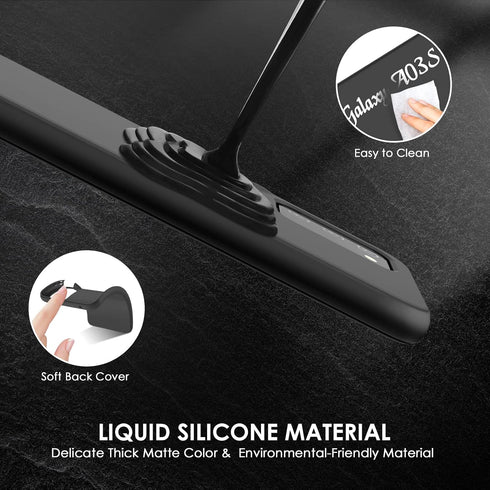 for Samsung Galaxy A03s Phone Case: Shockproof Silicone Slim Cover Hybrid Protective Cell Case - Durable TPU Dual Layer Drop-Proof Cover (Black)...