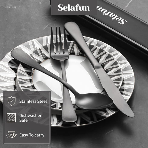 Travel Cutlery Set with Case Portable Silverware Utensils Set,4-pieces Stainless Steel Reusable Flatware Set Cutlery Set for Camping Picnic Hiking...