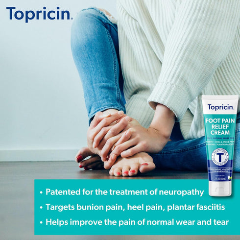 Topricin Foot Pain Relief Cream, 2 OZ...