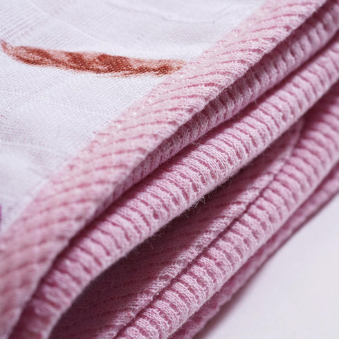 Double Layer Muslin Baby Blanket for Unisex Boys and Girls. 100% Waffle Cotton Soft Lightweight for Toddler and Kids. Nursery Swaddle Blankets. (P...