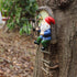 Gnome Tree Hugger, Funny Musical Gnome Garden Sculpture, Whimsical Fairy Tree Face/Stump Decor, Resin Outdoor Statue, Luminous Elf Peeker Yard Art...