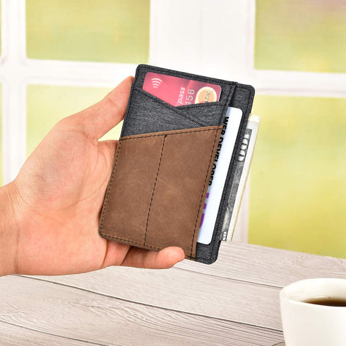 kinzd Minimalist Mens Wallet RFID Front Pocket Wallet Secure Thin Credit Card Holder Men Women...