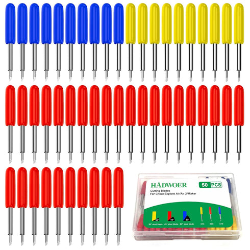 Hadwoer 50PCS Replacement Cutting Blades Compatible with Explore Air 2/Air 3/Explore 4/Maker/Maker 3/Maker 4...