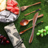 OKA Reusable Wooden Travel Cutlery Set Japanese Style Lunch Utensil Set with Case ,9 Pcs Wooden Flatware Including Reusable Knife Fork Spoon Chops...