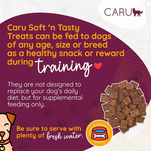 CARU - Soft 'n Tasty Baked Bites - Beef Bites Dog Treats - Flavorful Training Treats - 4 oz...