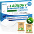 FIXSMITH Laundry Detergent Sheets - 60 Loads (30 Sheets) Fragrance Free - Hypoallergenic,Unscented,Eco Friendly Laundry Detergent Strips Concentra...