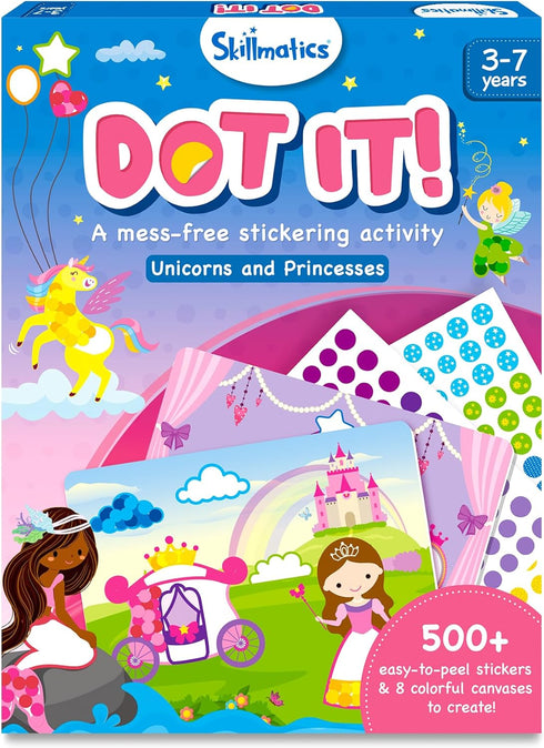 Skillmatics Art Activity - Dot It Unicorns & Princesses, No Mess Sticker Art for Kids, Craft Kits, DIY Activity, Gifts for Boys & Girls Ages 3, 4,...