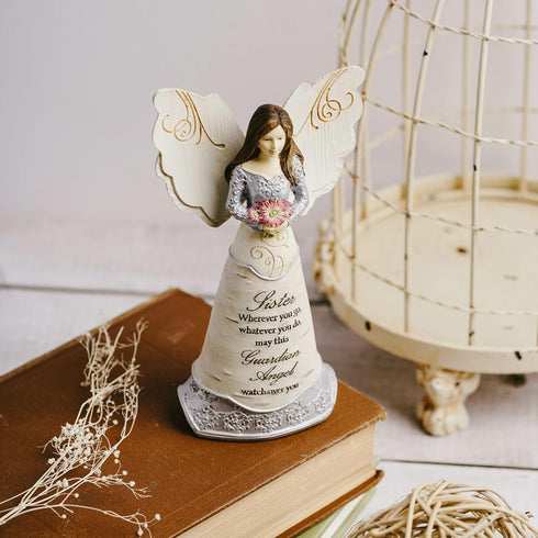 Pavilion Gift Company Elements Sister Guardian Angel Figurine, 6", Pink...