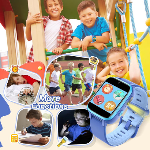 Butele Kids Games Smartwatch MP3 Player Music Watch, Kids Smart Watch with 16 Games, Flashlight,Alarm Clock, Video Camera, Educational Toys Kids W...