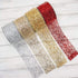 CT CRAFT LLC Sparkling Glitter Mesh Wired Ribbon 2.5" x 10 Yards Silver for Christmas Home Decor Bow Gift Wrapping DIY Crafts Wreath...