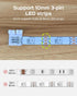 JACKYLED 30 Pcs 3-Pin LED Connectors, 10mm L Shape LED Strip Connectors Unwired Solderless Gapless Adapter Connectors Terminal Extension 12V 72W f...