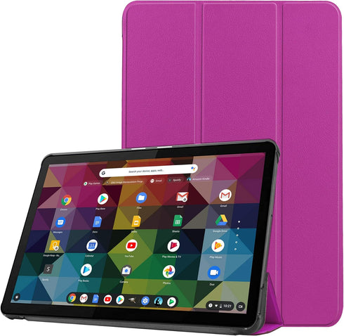 for Lenovo Chromebook Duet 2-in-1 Tablet 10.1 Case, Folding Folio Ultra-Thin Smart PU Leather Stand Case Cover with Auto Wake & Sleep Function for...