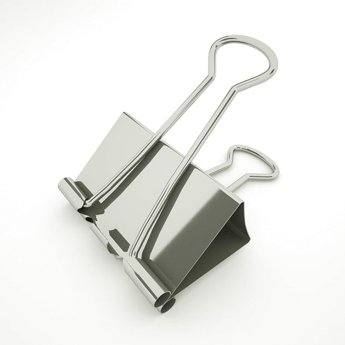 Nctinystore Binder Clips Little a bit Smaller Than Medium Clips Metal Clamp 1-in / 25-mm (Silver, 24-Count)...