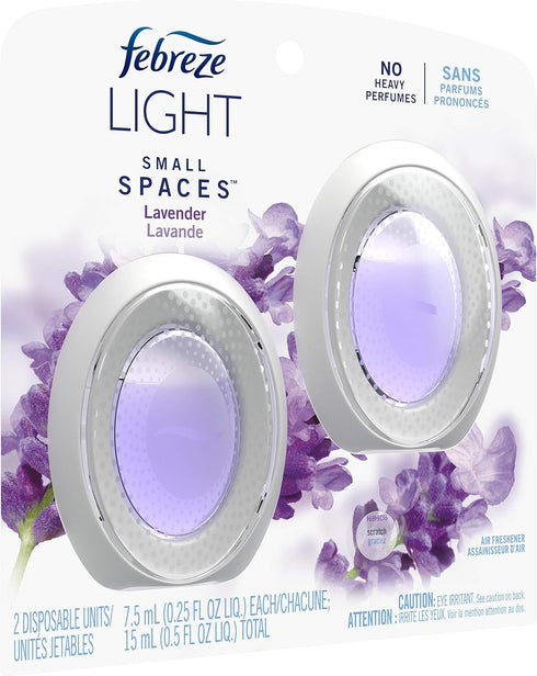Febreze LIGHT Small Spaces Air Freshener Lavender, 2 count...