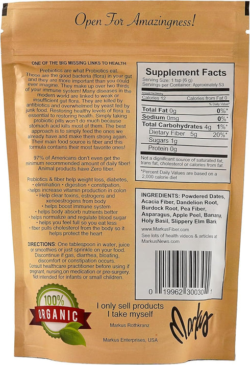 Wild Force Prebiotic Formula 11.5oz Bag - A Powerful Dietary Fiber for Reinforcing Gut Health and Immunity - 53 Servings...