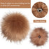 Tatuo DIY Faux Fur Pom Poms Ball with Press Button Removable Fluffy Pompom for Knitting Hats Shoes Scarves Bag Accessories (Neutral Color, 14)...