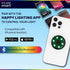 It's Just Smart Expandable Cell Phone Grip with LED Lights by ONQU, Universal and Collapsible BrightGrip with Rechargeable, App Controlled, Sound ...