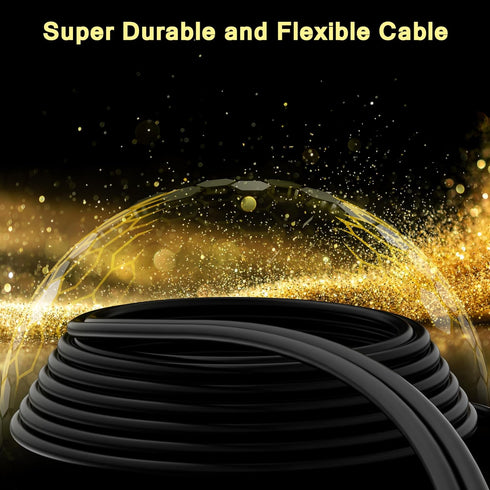 RCA Cable 10 FT, 90 Degree Right Angle 2RCA to 2RCA Stereo Audio Cable, Zinc Alloy Shell, Gold-Plated Plug, 2 RCA Audio Cord, for Home Theater, Su...