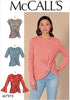 McCall Pattern Company McCall's Women's Twist Front Shirt Sewing Patterns, Sizes 16-26, various, White...