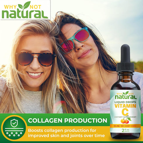 Why Not Natural Organic Liquid Vitamin C Drops Supplement...