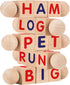 Creative Kids Wooden Reading Blocks - Set of 5 Spinning Alphabet Blocks w/Easy-Grip Handles - Kindergarten Preschool Learning Activities Letter Wo...
