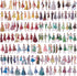 PAGOW 240Pcs Vintage People Washi Stickers, Retro Women Girls Scrapbook Stickers for Journaling Scrapbooking, 6Styles Bulletn Junk Journals Suppli...