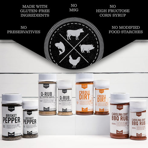 Lillie’s Q - Brisket Pepper BBQ Rub, Cracked Pepper BBQ Rub, Traditional Texas-Style Brisket Barbeque Rub, Large Pepper Grind Size, Perfect Barbeq...