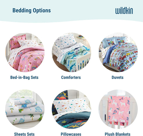 Wildkin Kids 100% Microfiber Crib Sheet – Soft, Breathable Fitted Sheet - Trains, Planes, and Trucks...