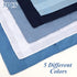 15.7" Cotton Navy Blue Pocket Squares for Men, Machine Wash Soft Gentlemen Handkerchiefs Hankie for Formal Daily Use...