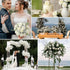 Tifuly White Roses Artificial Flowers -12 pcs Realistic Single Long Stem Fake Silk Roses Bouquet for Party Home Wedding Centerpiece Office DIY Dec...