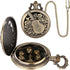 Mini DND Dice Set Steampunk Hollow Bard Pocket Watch Shell Case, 7pcs Tiny Polyhedral Metal D&D Dice Set, Dungeons and Dragons Gifts with Gift Box...