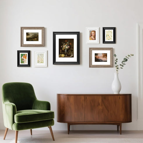 FrameWorks - 2-Pack - 4” x 6” Black Wooden Picture Frames with Luxury Wide Molded Edges and Tempered Glass...
