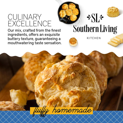 Southern Living Gourmet Original Biscuit Mix, Easy-to-Bake Delight, Dinner Biscuits, Breakfast Biscuits, Baking Mix, Pantry Staple, Makes 10 Biscu...