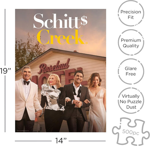 AQUARIUS Schitt's Creek Cast Puzzle (500 Piece Jigsaw Puzzle) - Glare Free - Precision Fit - Officially Licensed Schitt's Creek Merchandise & Coll...