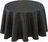 Biscaynebay Textured Fabric Round Tablecloths 60", Black Table Cloth Water Resistant Small Circle Folding Table Covers Linen Washable for Dining, ...