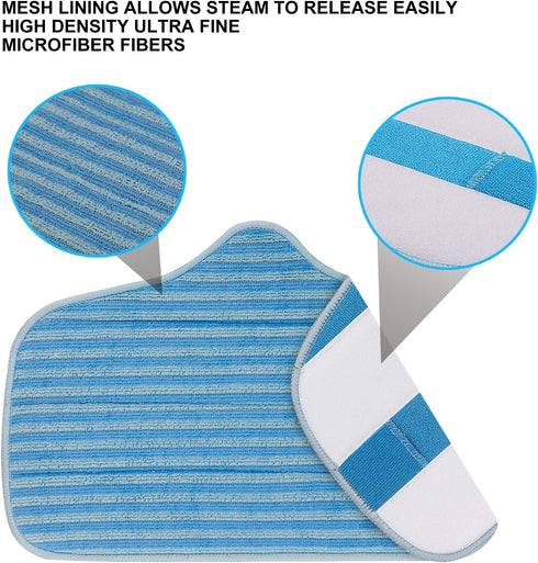 5 Pack Microfiber Mop Pads Compatible for Dupray Neat Steam Cleaner McCulloch MC1275 and Steamfast SF-275/SF-370...
