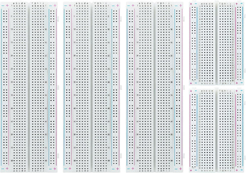 SunFounder 5PCS Breadboards Kit Include 3PCS 830 Point 2PCS 400 Point Solderless Breadboard Compatible for Arduino Proto Shield Distribution Conne...