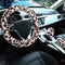 Fuzzy Steering Wheel Cover for Women Girls, Accmor Universal Fit 15 inch Fur Car Wheel Cover & Handbrake Cover & Gear Shift Cover Set, Fashion Leo...
