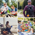 4 Pack Silicone Collapsible Cup with Lid - Ideal for Campers and Travel Enthusiasts - Collapsible Coffee Cup for Convenient Drinking - Camping Cup...
