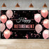 Blulu Retirement Party Decorations, Extra Large Fabric Retire Sign Banner Photo Booth Backdrop Background with Rope for Retirement Party Favor(72....
