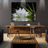 Canvas Wall Art - White Lotus and Black Zen Stones Picture - Modern Wall Decor Gallery Canvas Wraps Giclee Print Stretched and Framed Ready to Han...