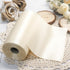CT CRAFT LLC 6" x 25 Yards Ivory Double Face Satin Cut Edge Fabric Ribbon for Christmas Home Decor Gift Wrapping Crafts Wedding Ceremony Car Bow C...