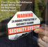 Front Self Adhesive Vinyl Outdoor/Indoor (4 Pack) 89mm X 89mm Home Business Security Burglar Alarm System Window Door Warning Alert Sticker Decals...